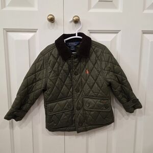Polo by Ralph Lauren Olive Green Quilted Kids Jacket